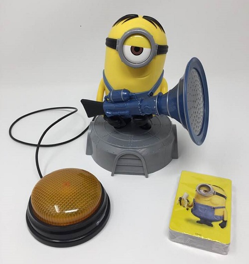 Special needs toy. Switch adapted fun Minion game and fart blaster in one.